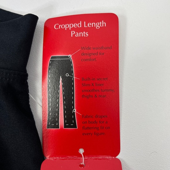 Spanx NWT Black Crop Pants Size Medium Bod‎ A Bing Cropped Capri Shaping - Picture 7 of 13